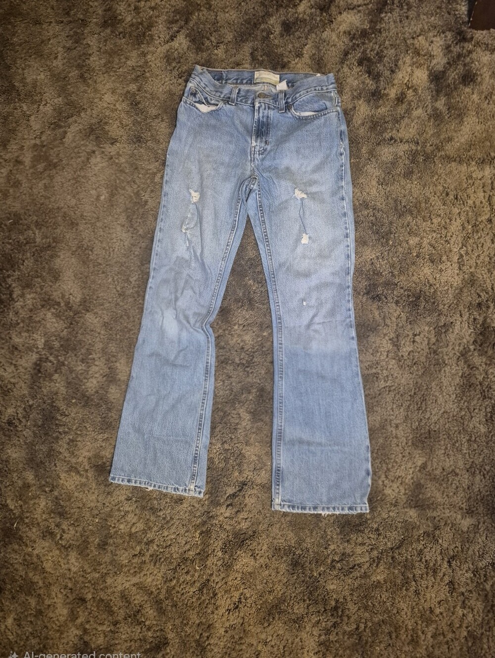 Classic Light Low Waist Blue Women's Distressed Jeans- Old Navy
